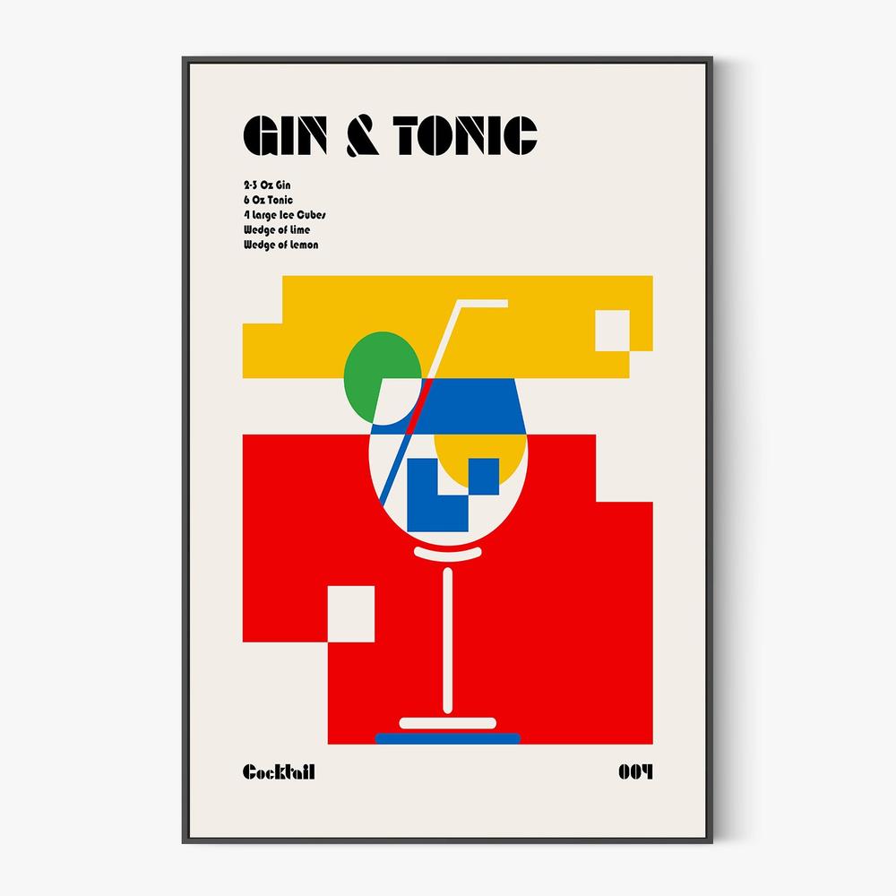 Modern Gin Tonic-by-Retrodrome-wall-art-print-canvas-poster-framed-Gioia