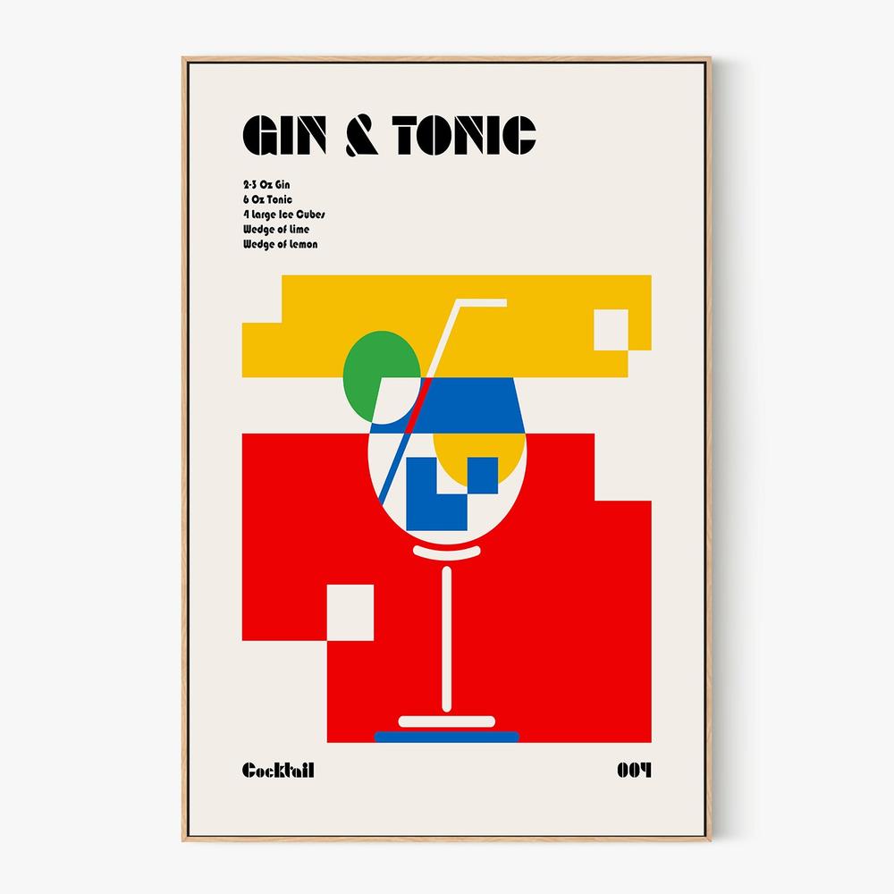Modern Gin Tonic-by-Retrodrome-wall-art-print-canvas-poster-framed-Gioia
