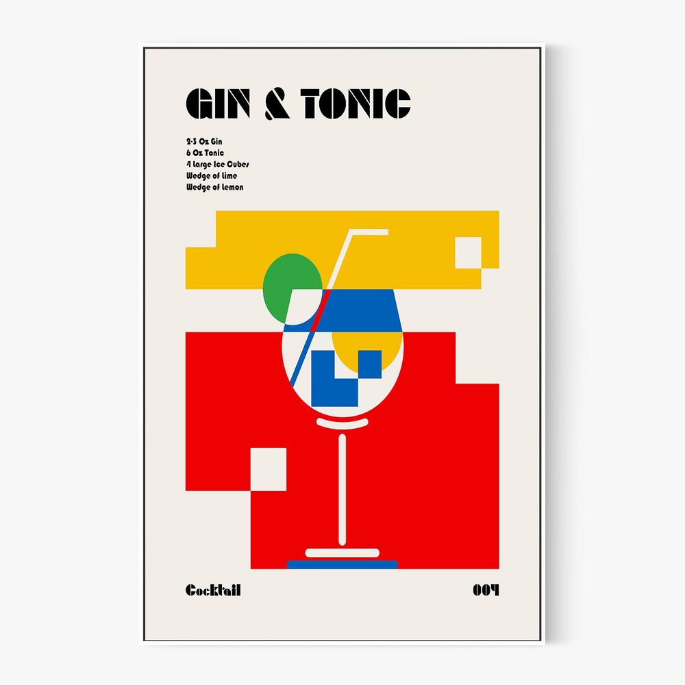 Modern Gin Tonic-by-Retrodrome-wall-art-print-canvas-poster-framed-Gioia