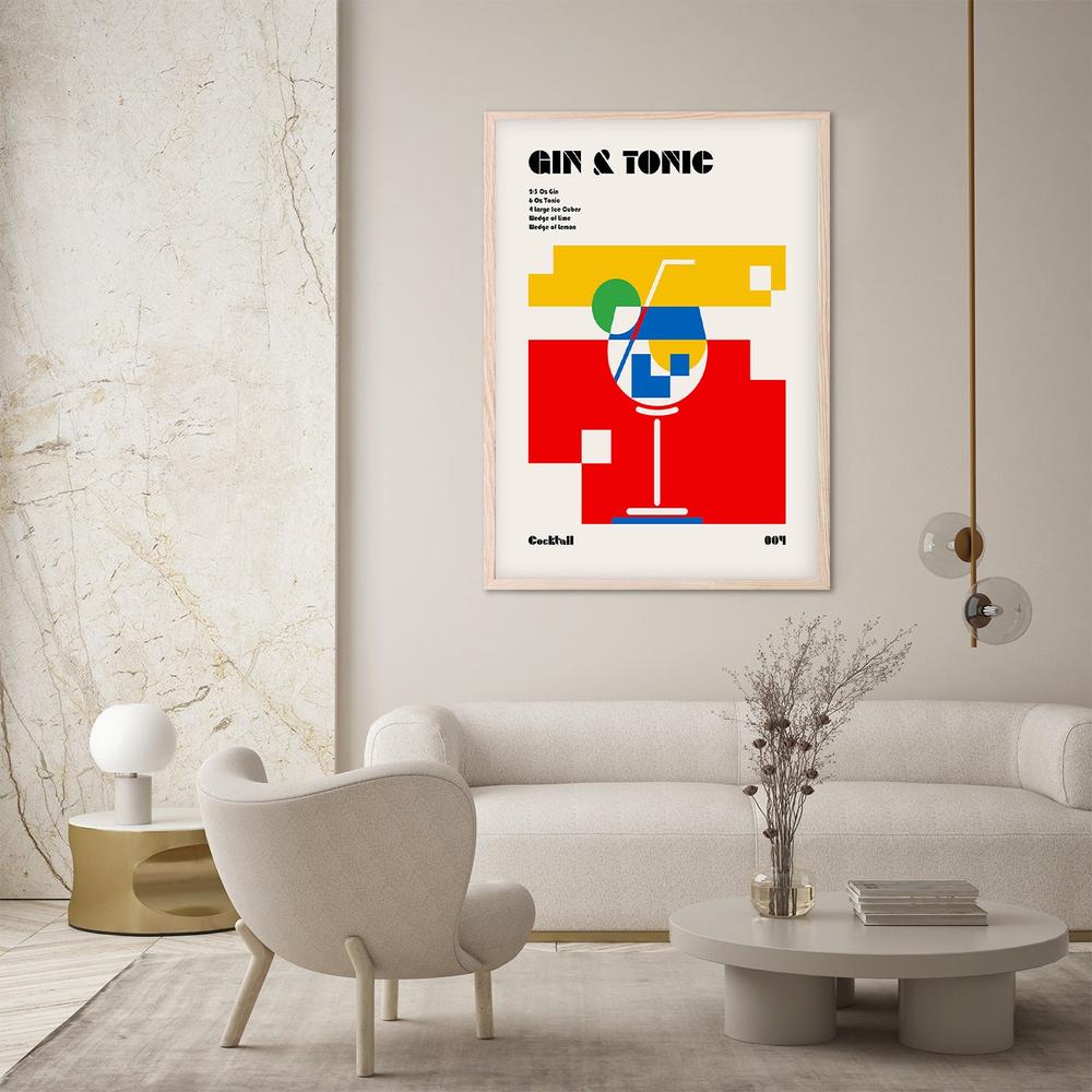 Modern Gin Tonic-by-Retrodrome-wall-art-print-canvas-poster-framed-Gioia