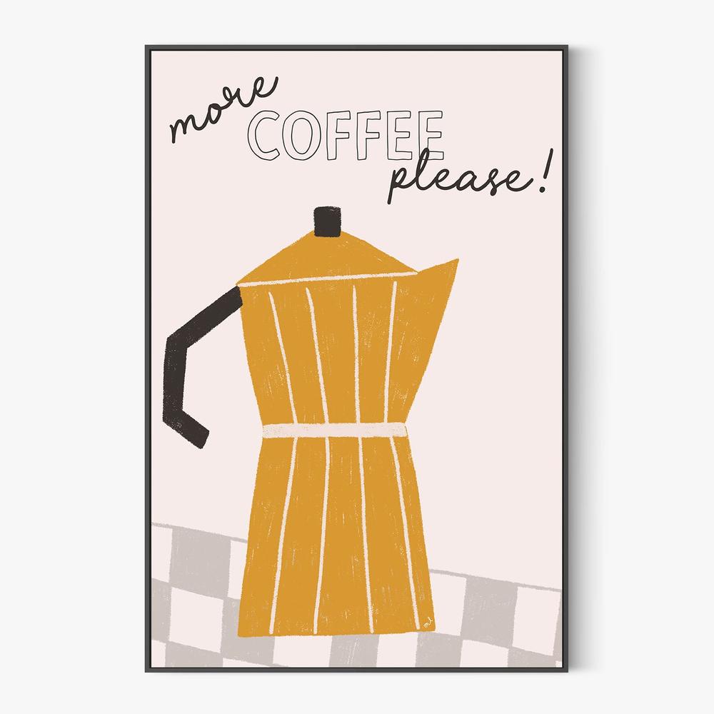Moka Pot Coffee Please-by-Menina Lisboa-wall-art-print-canvas-poster-framed-Gioia