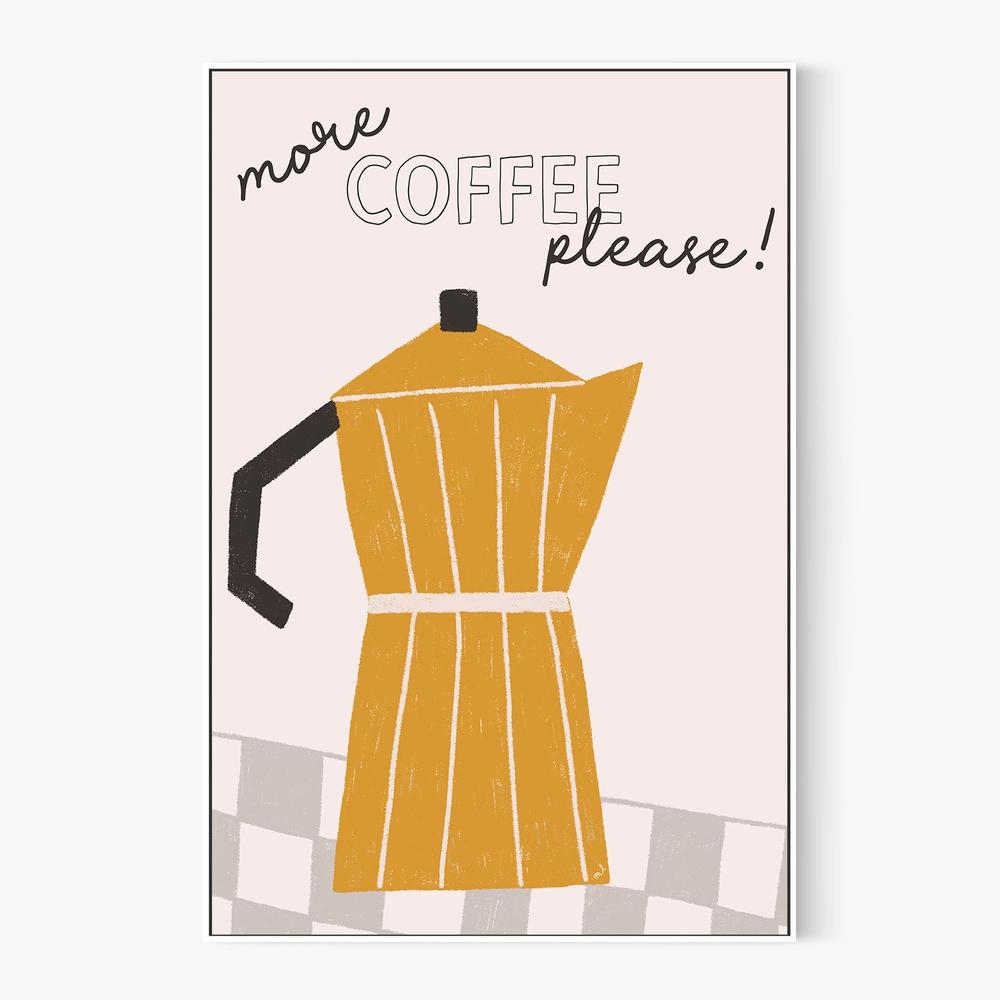 Moka Pot Coffee Please-by-Menina Lisboa-wall-art-print-canvas-poster-framed-Gioia