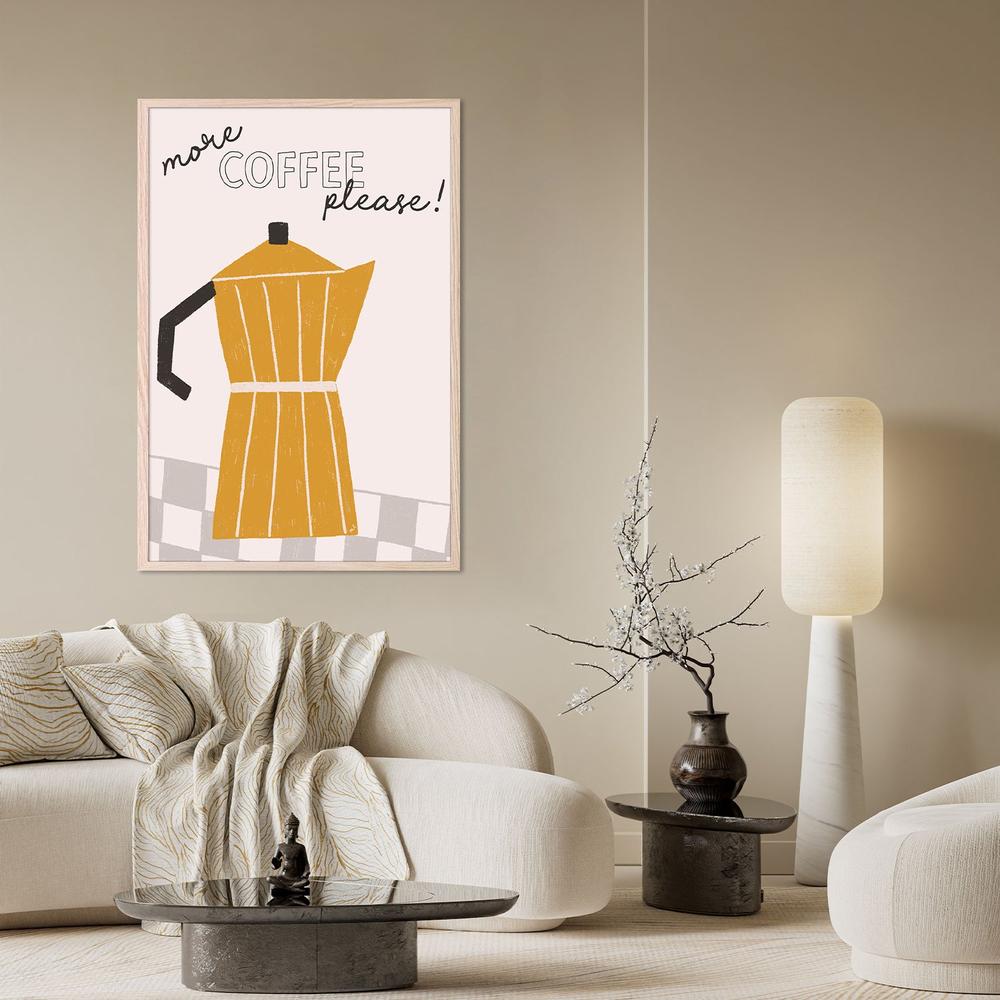 Moka Pot Coffee Please-by-Menina Lisboa-wall-art-print-canvas-poster-framed-Gioia