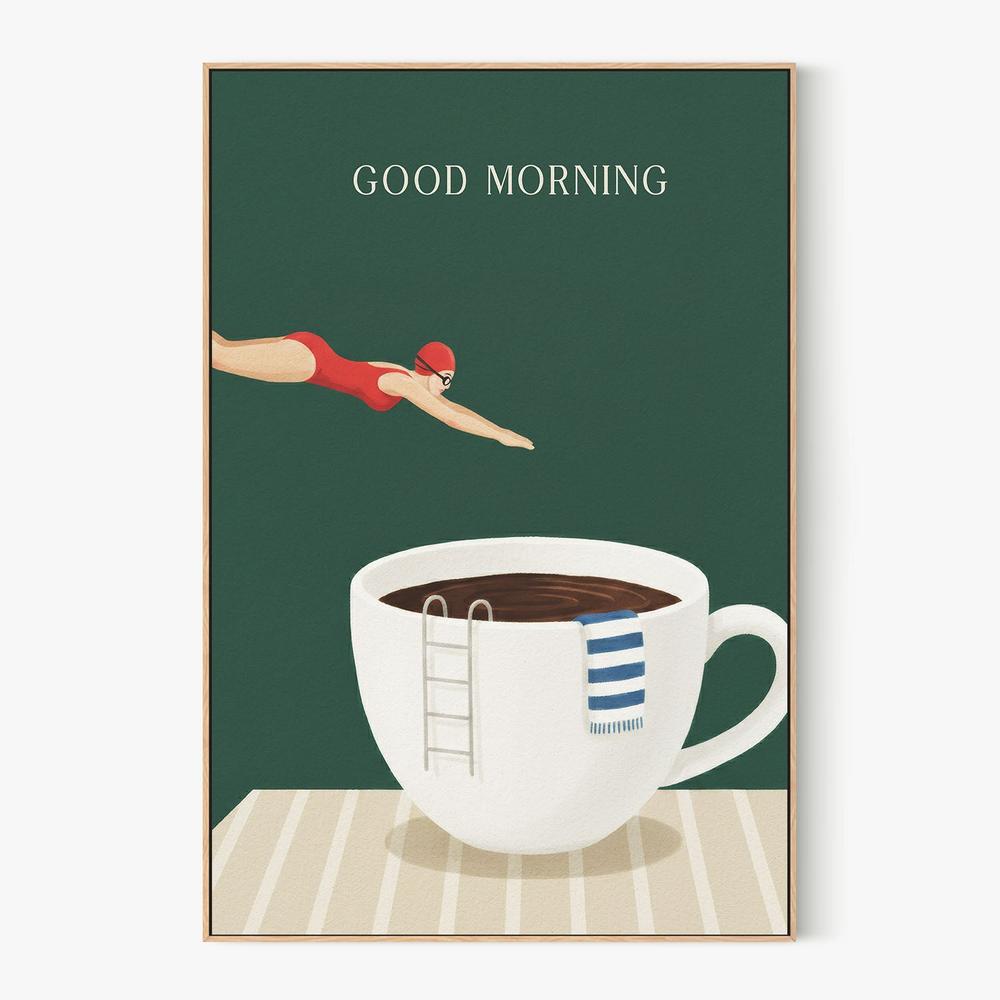 Morning Coffee Dive-by-Andreas Magnusson-wall-art-print-canvas-poster-framed-Gioia