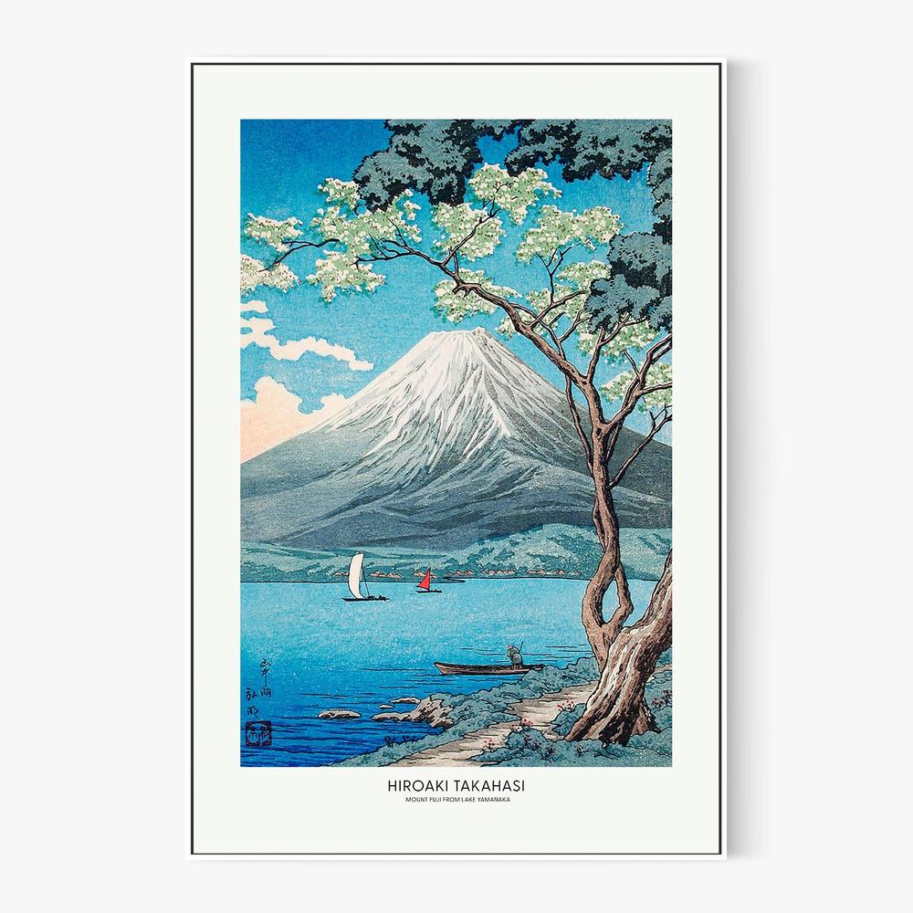 Mount Fuji From Lake Yamanaka-by-Utagawa Hiroshige-wall-art-print-canvas-poster-framed-Gioia