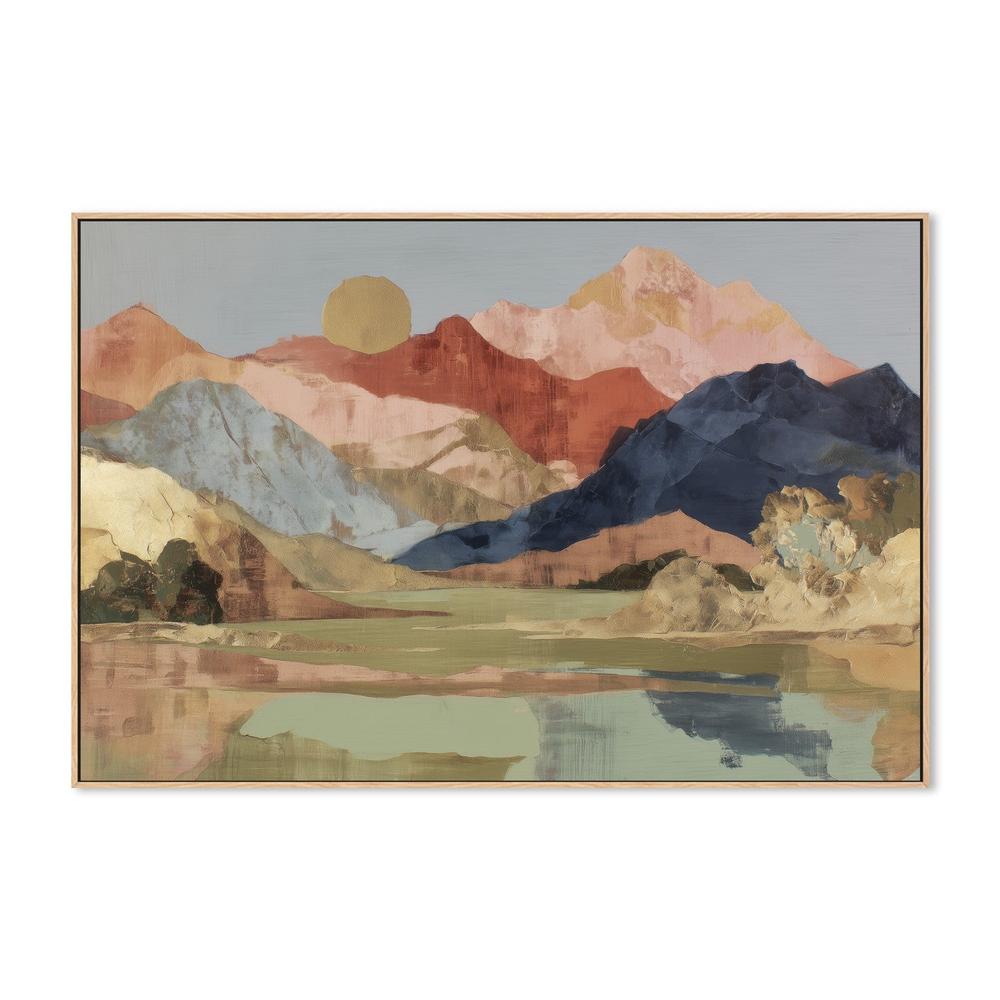 Mountain Lake Mirror Reflection-by-Chromatic Storm Studio-wall-art-print-canvas-poster-framed-Gioia