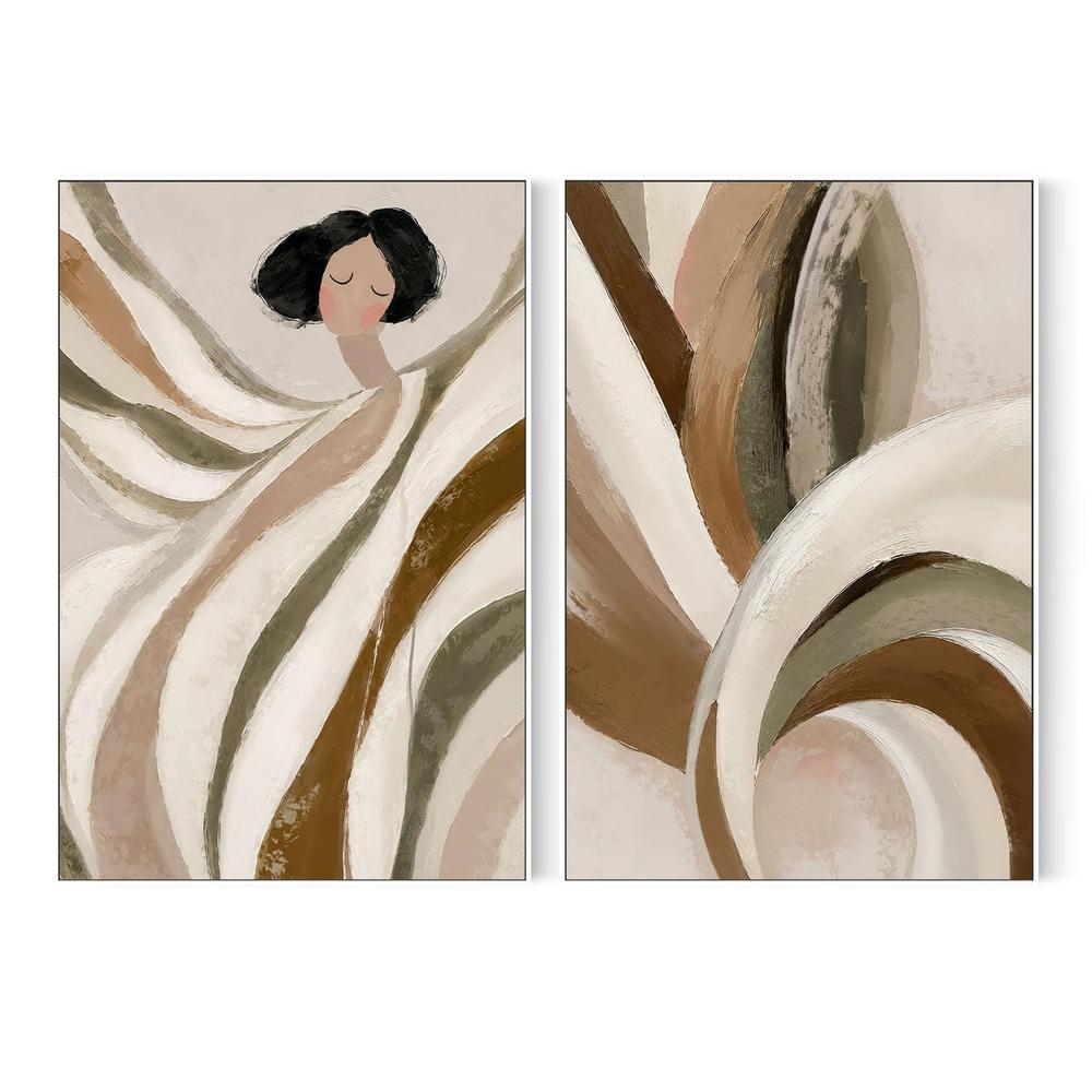 Mrs Joy & Mrs Joy, Abstract, Set Of 2-by-Bella Eve-wall-art-print-canvas-poster-framed-Gioia