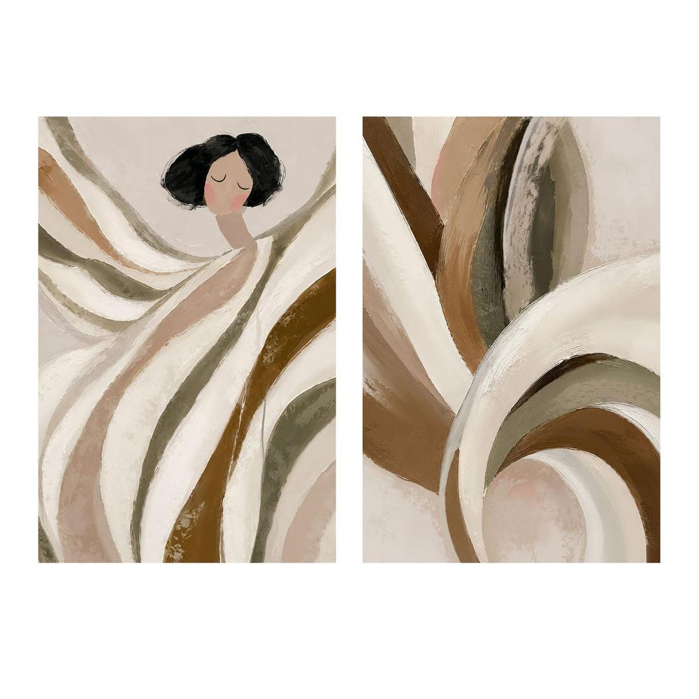 Mrs Joy & Mrs Joy, Abstract, Set Of 2-by-Bella Eve-wall-art-print-canvas-poster-framed-Gioia