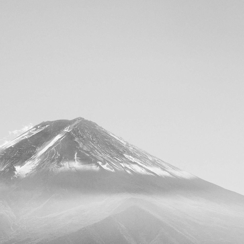 Mt Fuji with an Eagle in Black and White (Soar)-by-Andrew Paranavitana-wall-art-print-canvas-poster-framed-Gioia
