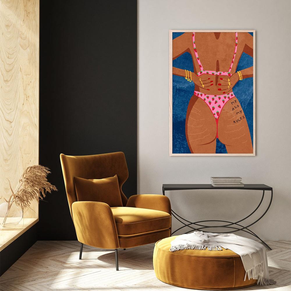 My ass my rules-by-Raissa Oltmanns-wall-art-print-canvas-poster-framed-Gioia