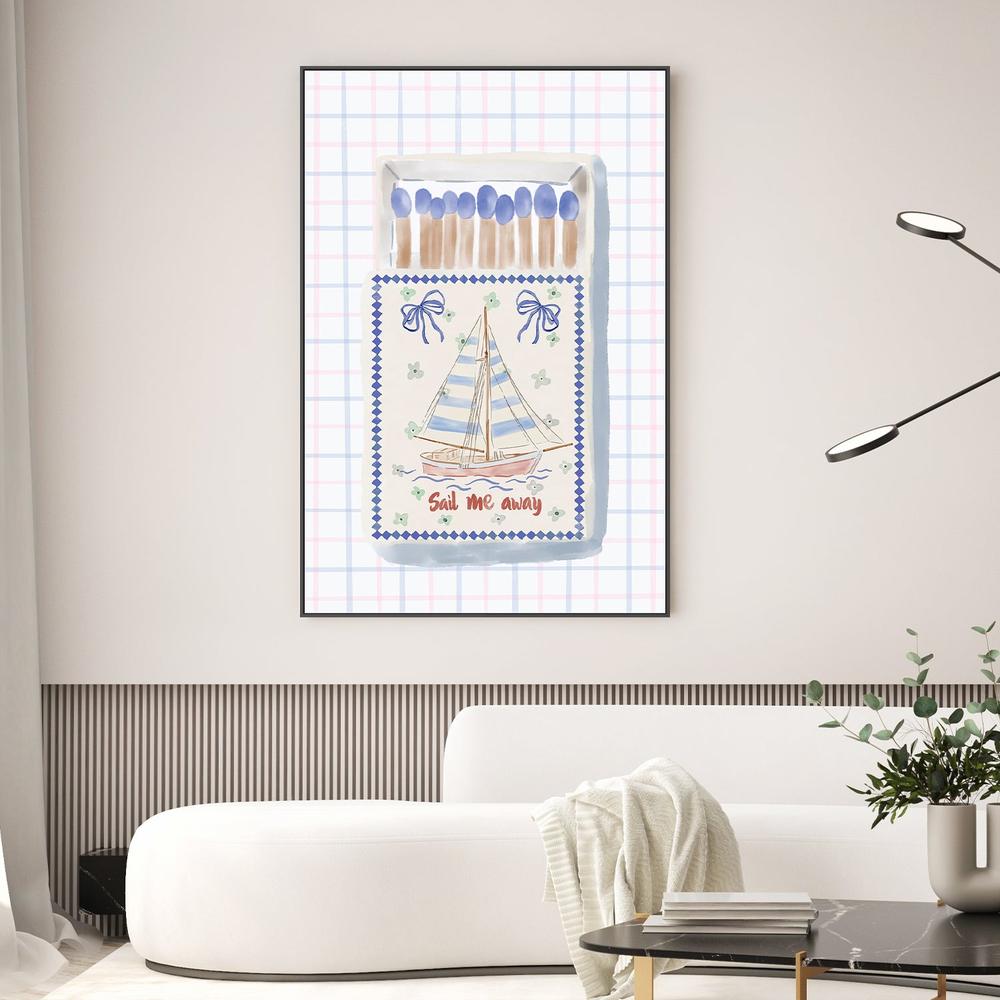 Nautical Matchbox Sailboat-by-Radhika Modi-wall-art-print-canvas-poster-framed-Gioia