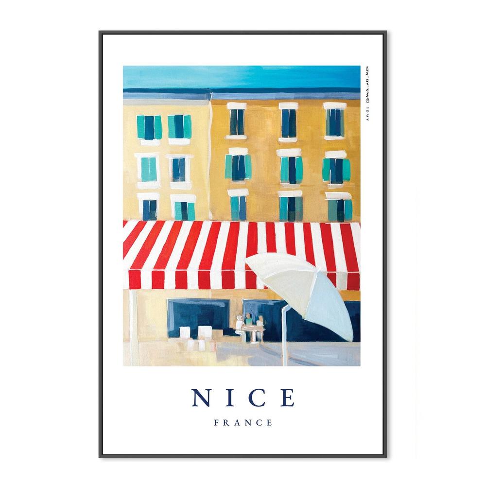 Nice France Cafe-by-Alex Nereuta-wall-art-print-canvas-poster-framed-Gioia