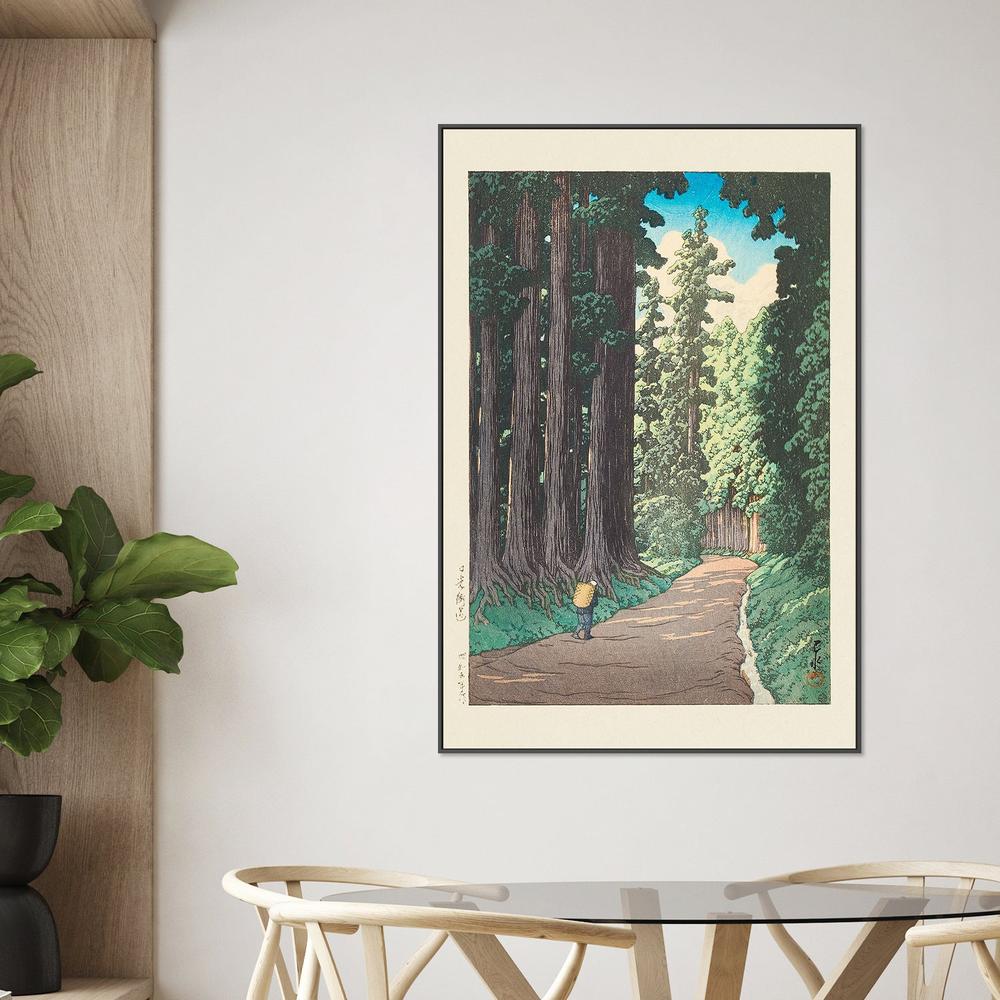 Nikko Gaido (the Road To Nikko) (1930)-by-Kawase Hasui-wall-art-print-canvas-poster-framed-Gioia
