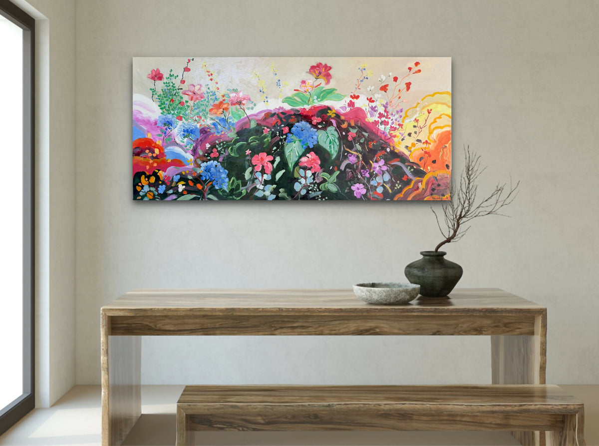 Flamboyant Vintage. Original hand-painted artwork by Meredith Howse.