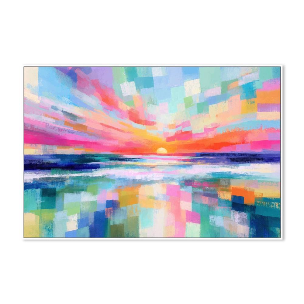 Ocean Sunset Mosaic-by-Chromatic Storm Studio-wall-art-print-canvas-poster-framed-Gioia