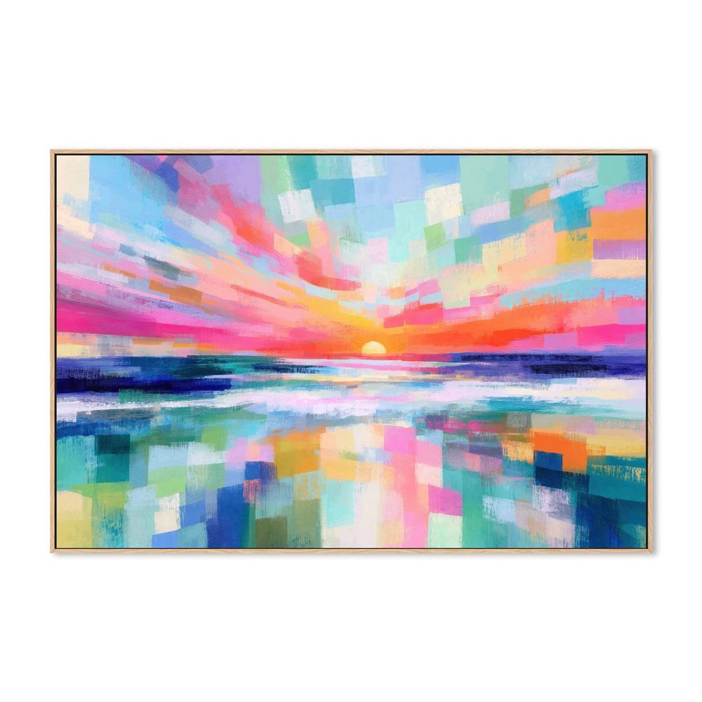 Ocean Sunset Mosaic-by-Chromatic Storm Studio-wall-art-print-canvas-poster-framed-Gioia