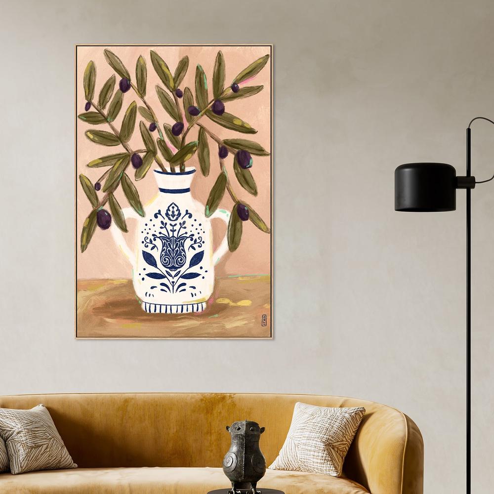 wall-art-print-canvas-poster-framed-Olive Branches In a Pot Painting-2