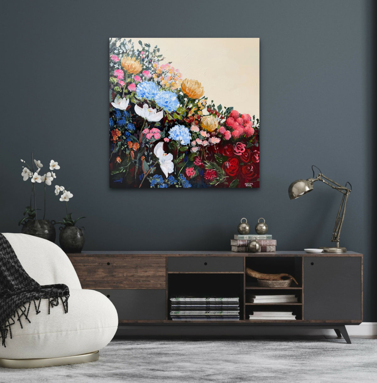 Magnolia Vintage. Original hand-painted artwork by Meredith Howse.