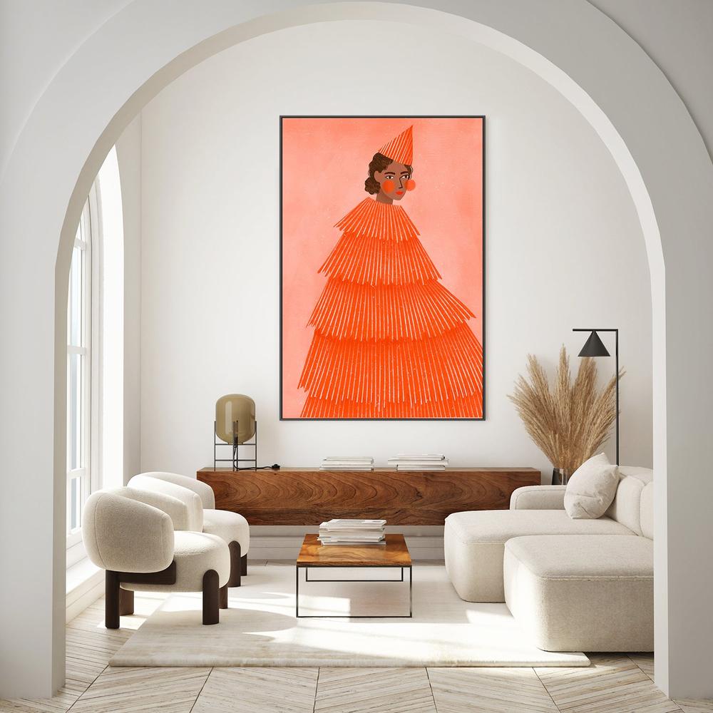 Orange Party Girl-by-Bea Muller-wall-art-print-canvas-poster-framed-Gioia