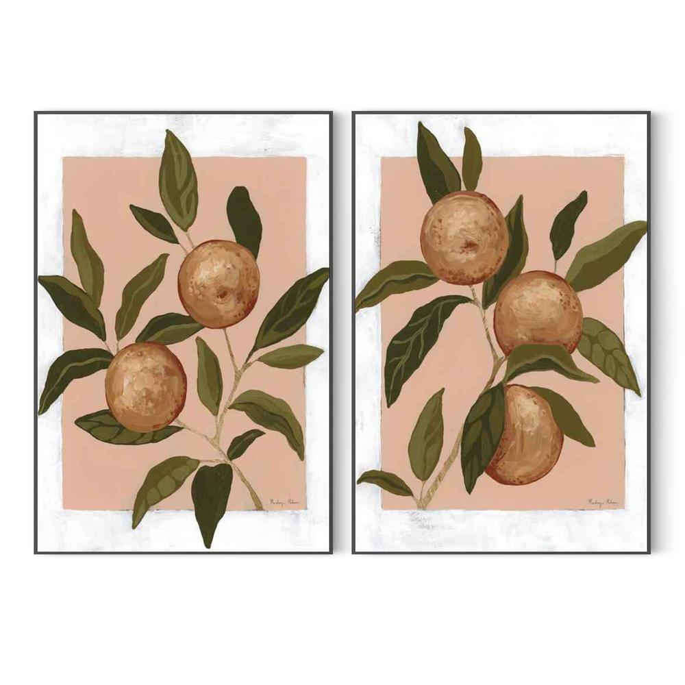 Orange Study, Style A & B, Set Of 2-by-Mackenzie Nelson-wall-art-print-canvas-poster-framed-Gioia