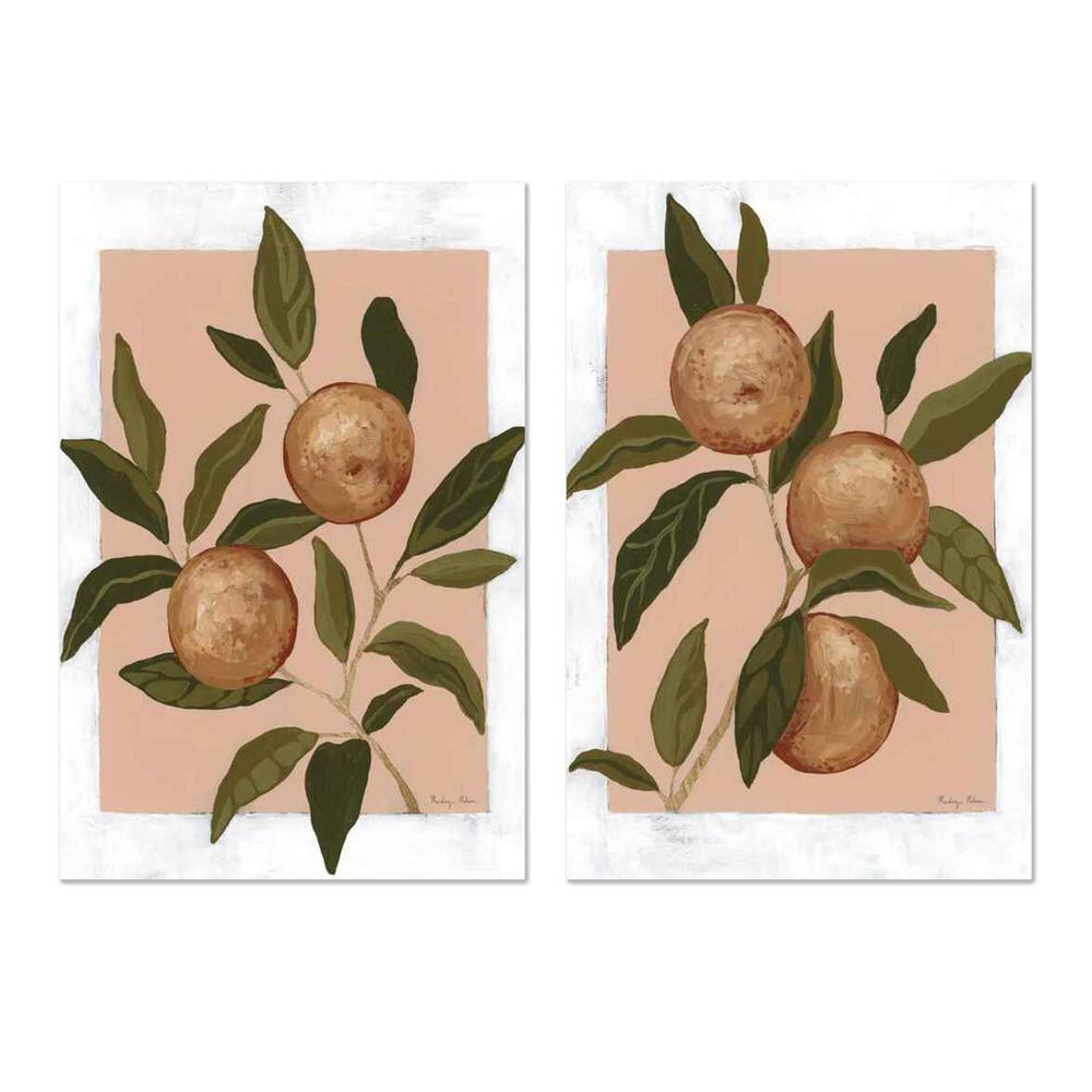 Orange Study, Style A & B, Set Of 2-by-Mackenzie Nelson-wall-art-print-canvas-poster-framed-Gioia
