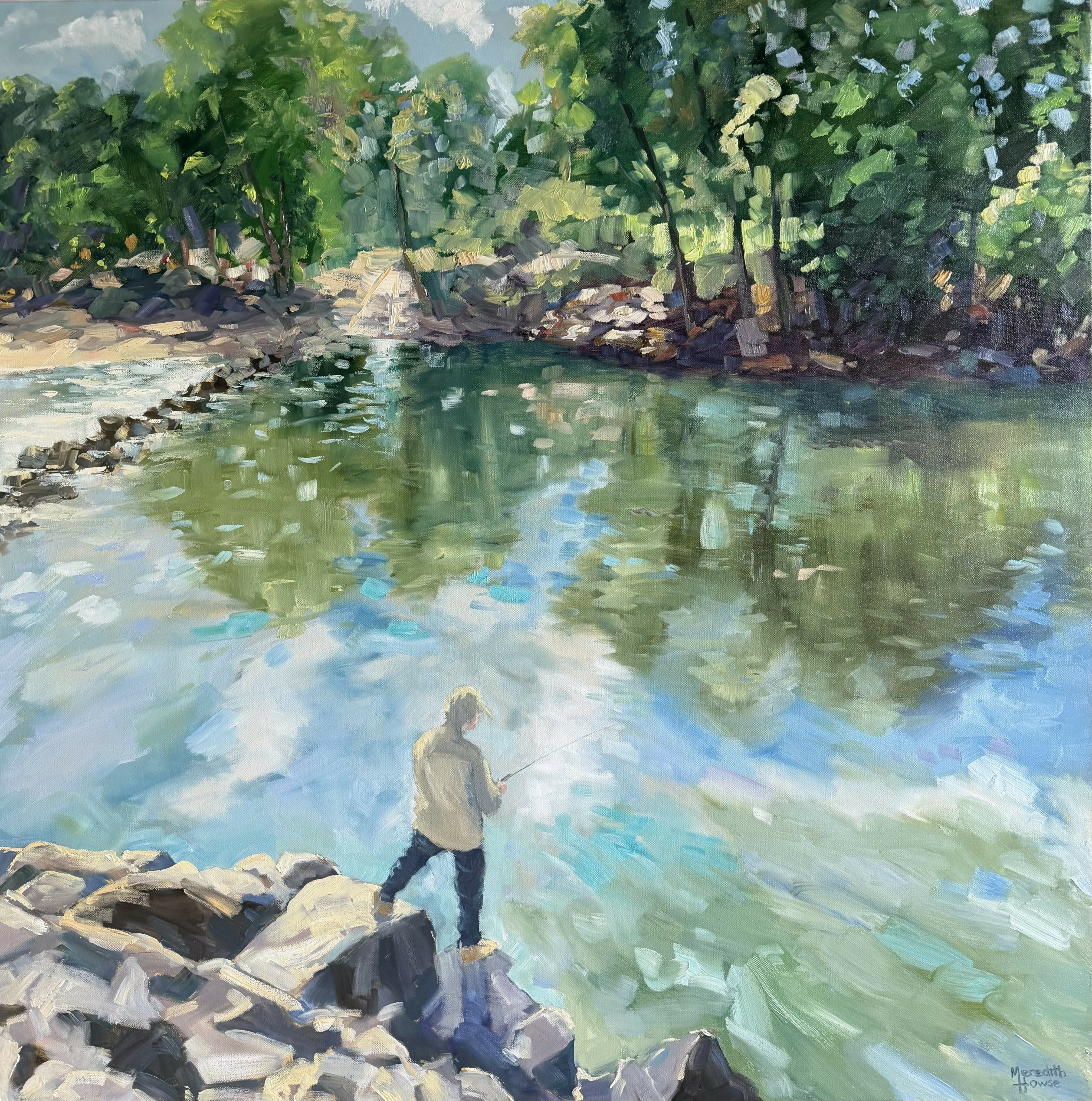 Cahills Crossing - Kakadu to Arnhem Land. Original hand-painted artwork by Meredith Howse.
