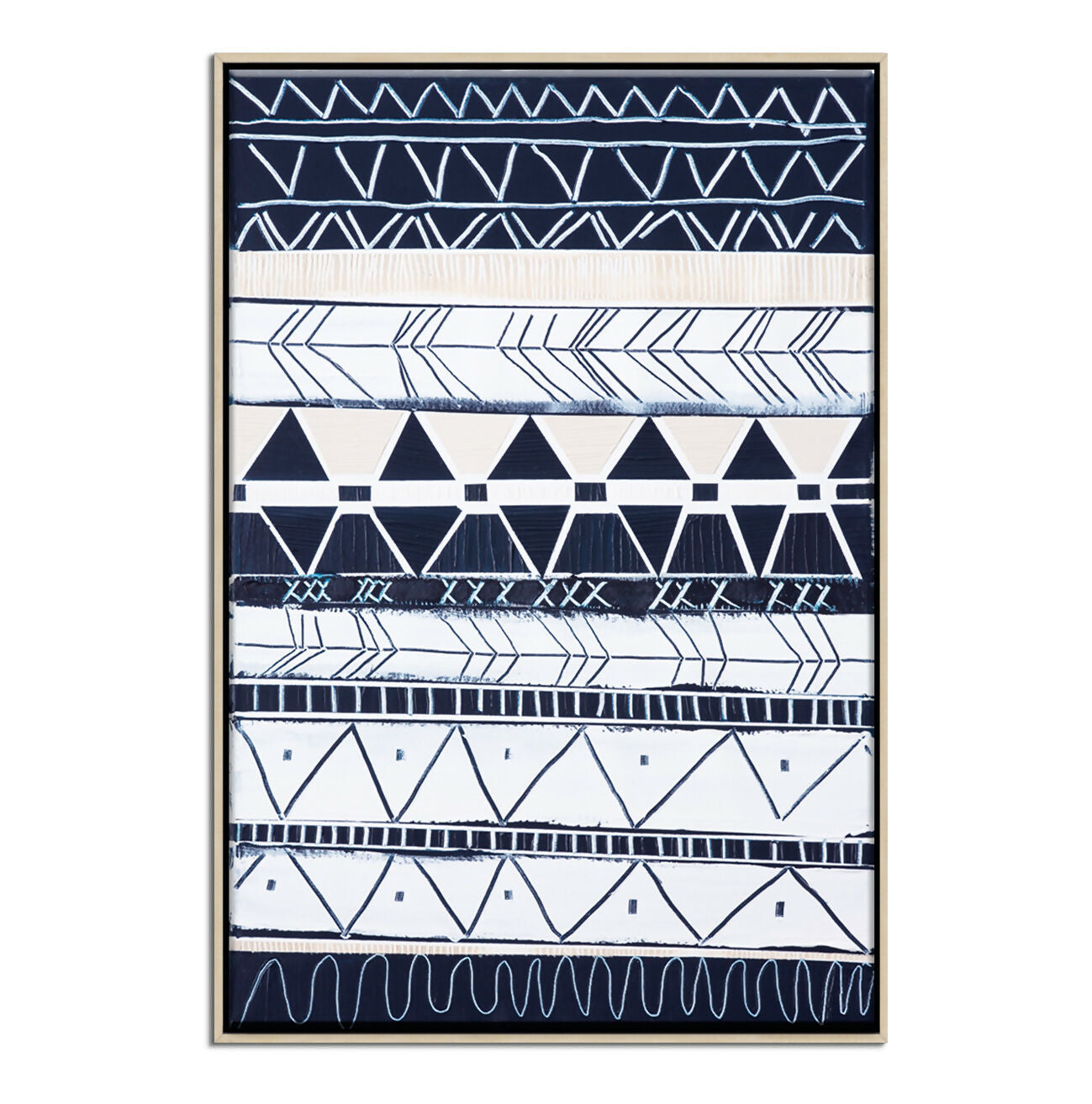 White rectangular frame oak canvas