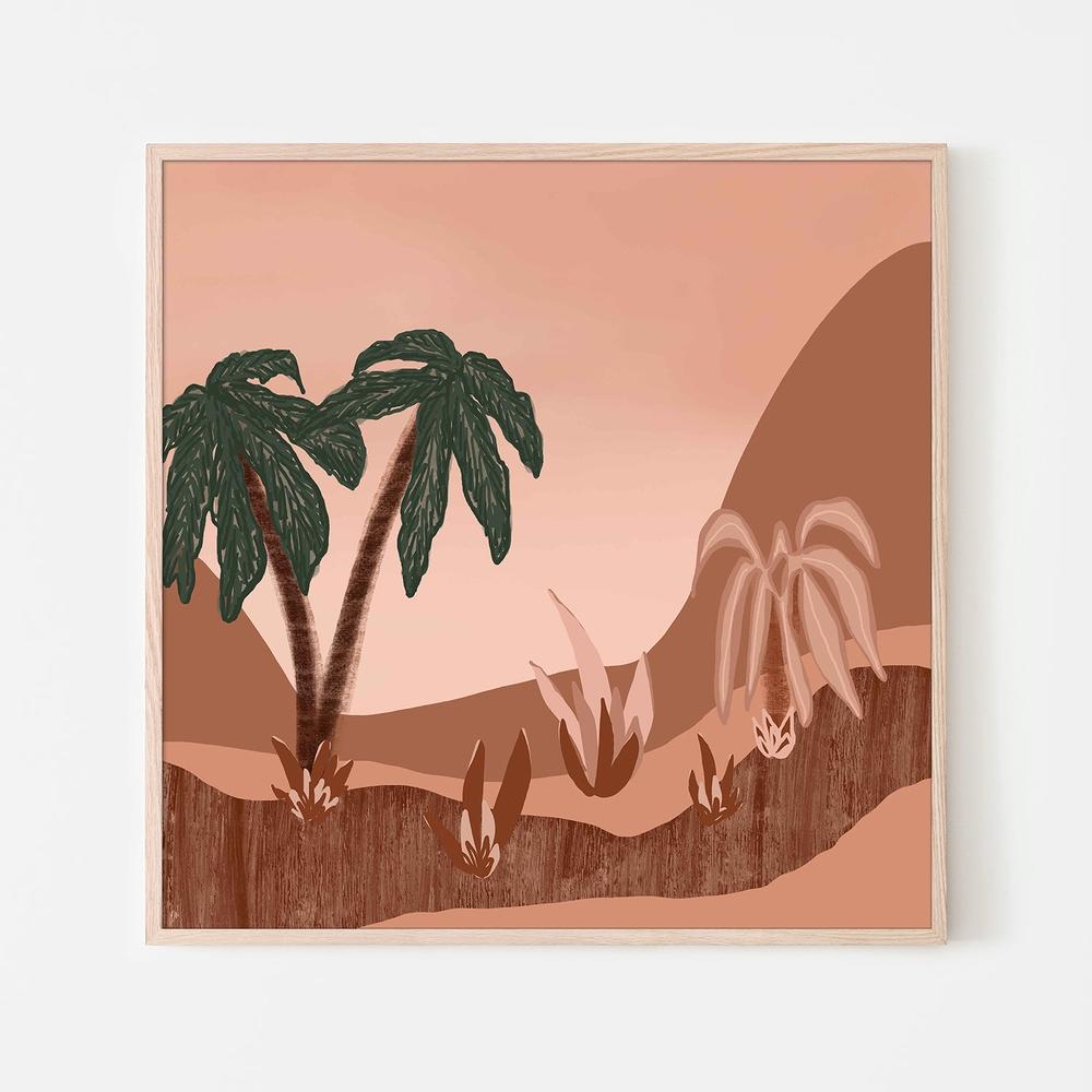 Palm haven-by-Carrie Welsh-wall-art-print-canvas-poster-framed-Gioia