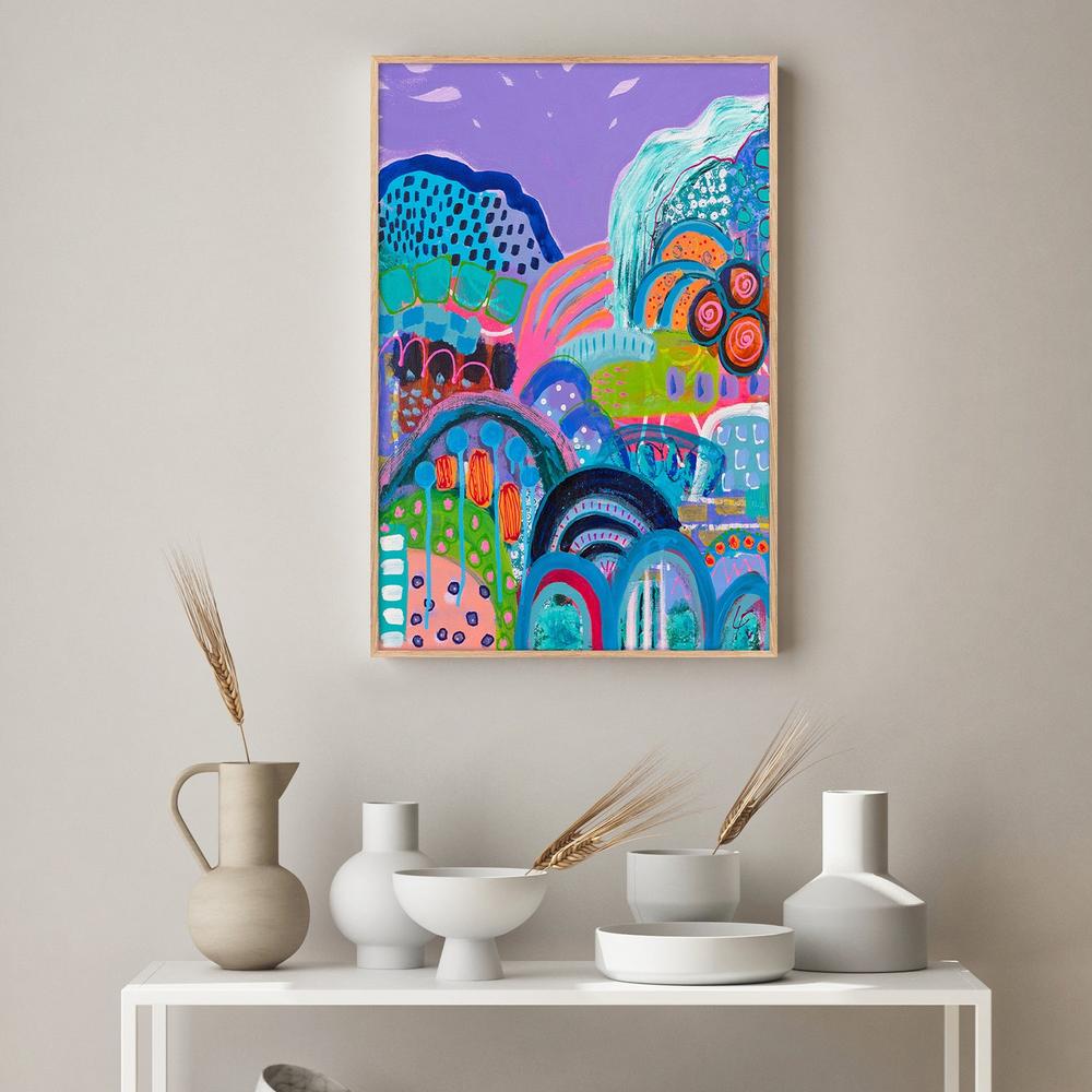 Party under Lavender Skies-by-Lindy Farley-wall-art-print-canvas-poster-framed-Gioia