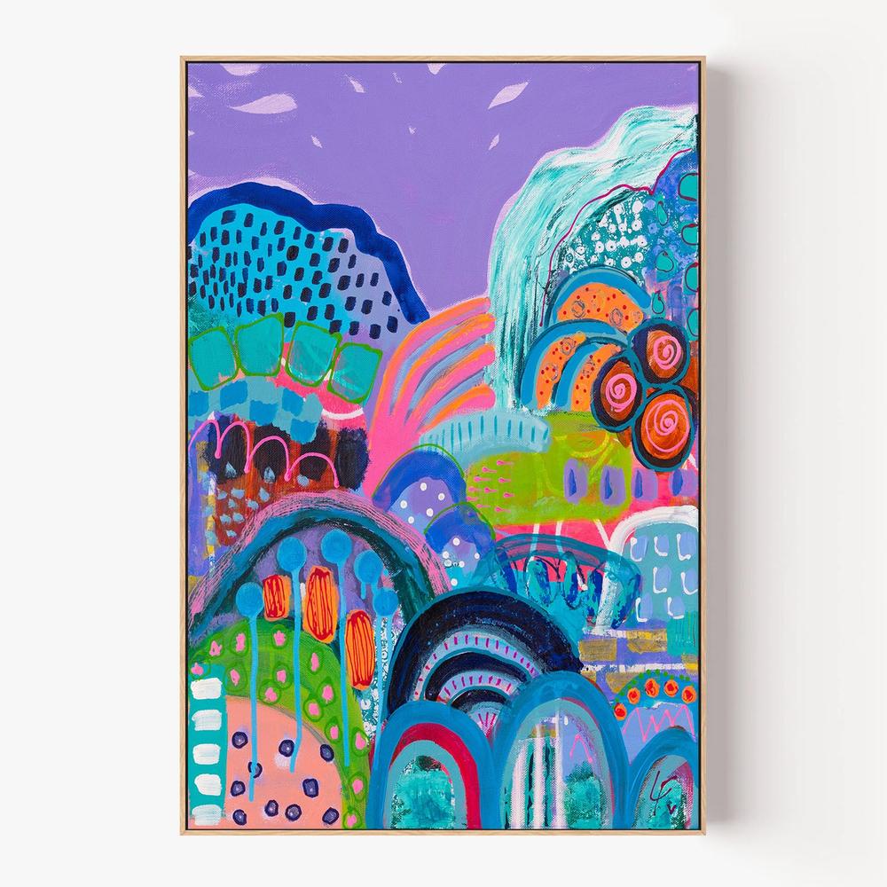 Party under Lavender Skies-by-Lindy Farley-wall-art-print-canvas-poster-framed-Gioia
