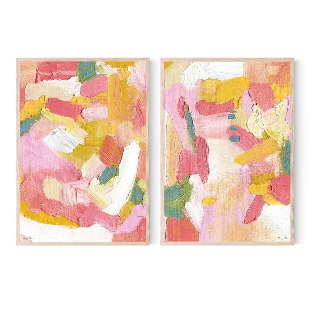 Pastel Drift, Style A & B, Set Of 2-by-Mackenzie Nelson-wall-art-print-canvas-poster-framed-Gioia