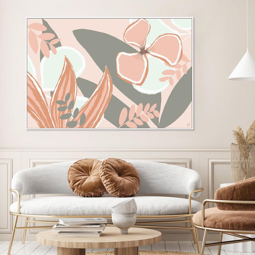 Peach Bloom-by-Carrie Welsh-wall-art-print-canvas-poster-framed-Gioia
