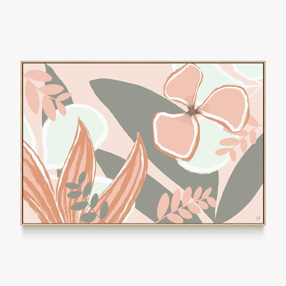 Peach Bloom-by-Carrie Welsh-wall-art-print-canvas-poster-framed-Gioia