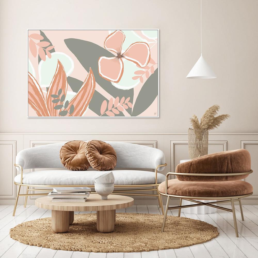 Peach Bloom-by-Carrie Welsh-wall-art-print-canvas-poster-framed-Gioia