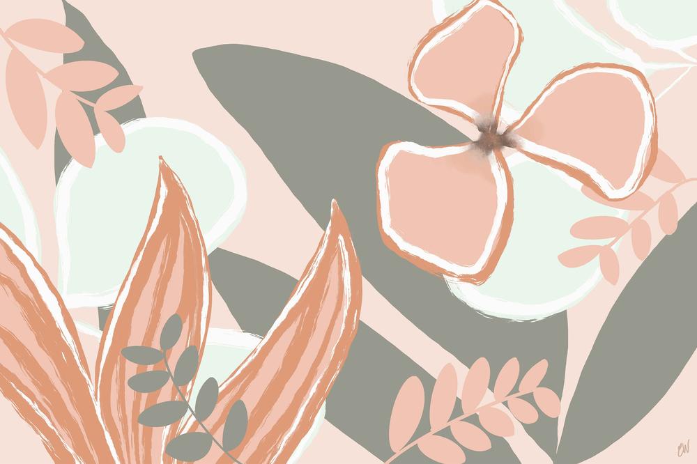 Peach Bloom-by-Carrie Welsh-wall-art-print-canvas-poster-framed-Gioia