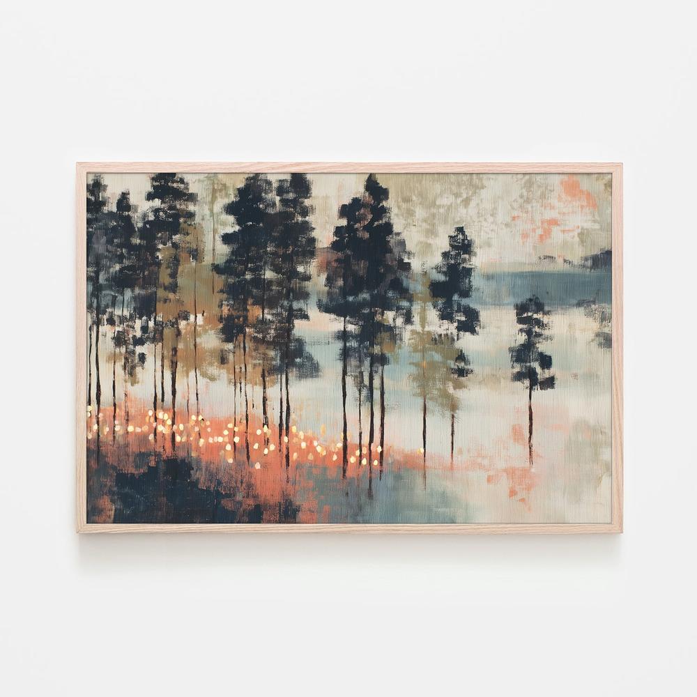 Pine Forest at Twilight-by-Jordão de Abreu-wall-art-print-canvas-poster-framed-Gioia