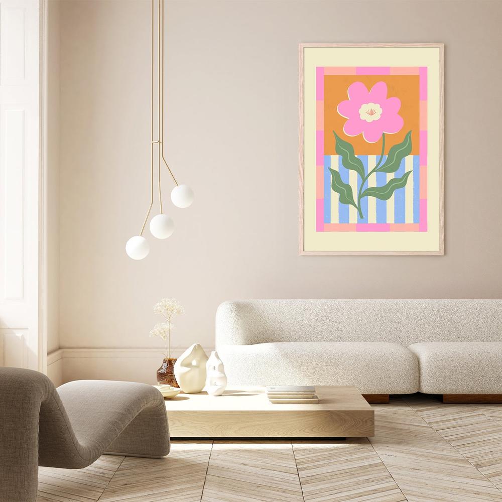 Pink Abstract Flower-by-Melissa Donne-wall-art-print-canvas-poster-framed-Gioia