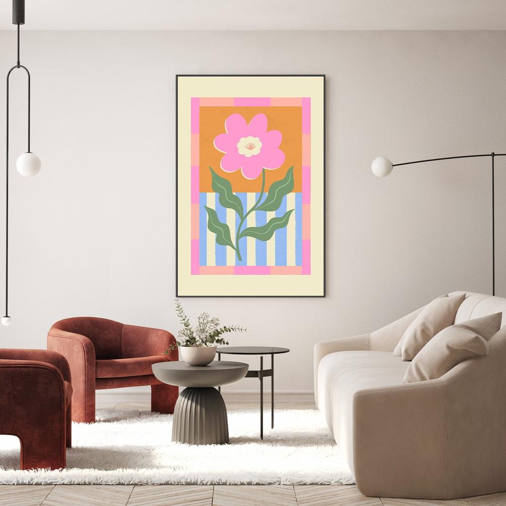 Pink Abstract Flower-by-Melissa Donne-wall-art-print-canvas-poster-framed-Gioia