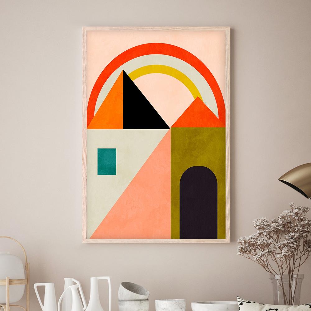Playing Around Shapes-by-Ana Rut Bre-wall-art-print-canvas-poster-framed-Gioia