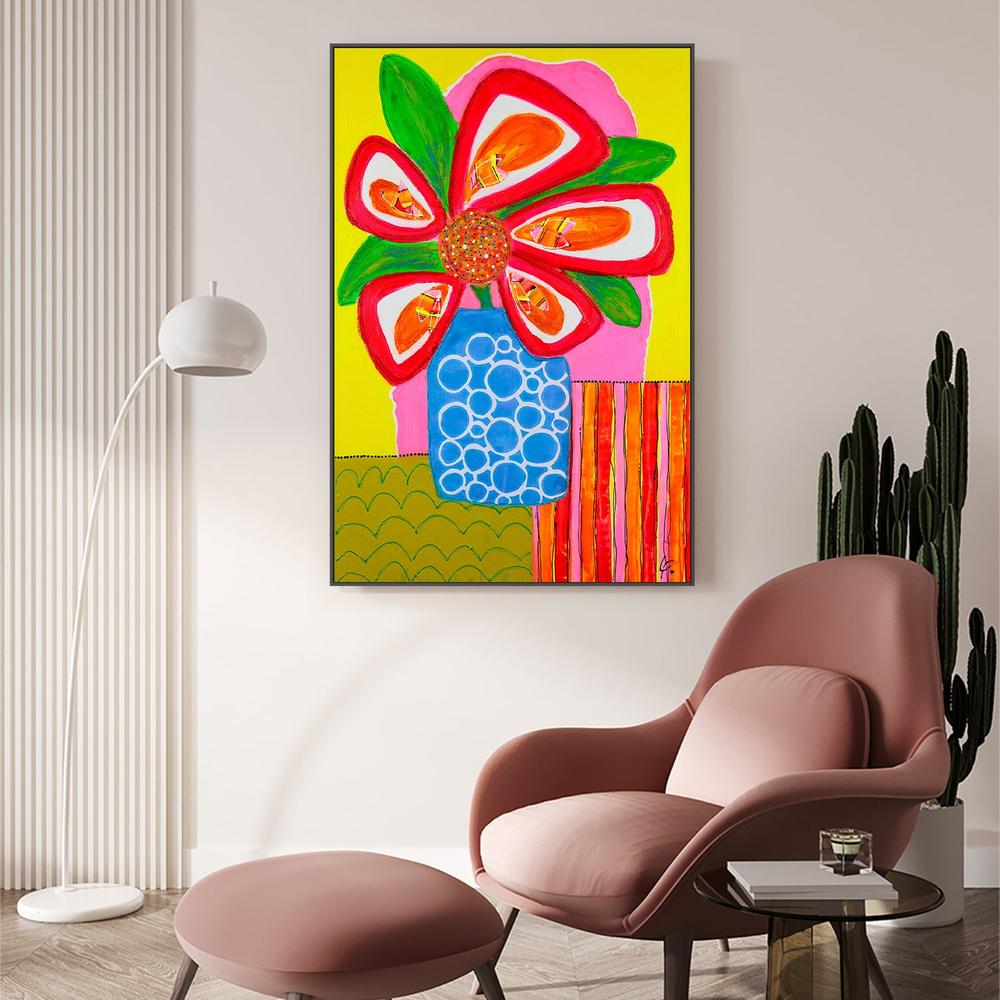 Polly and the Candy Stripes-by-Lindy Farley-wall-art-print-canvas-poster-framed-Gioia