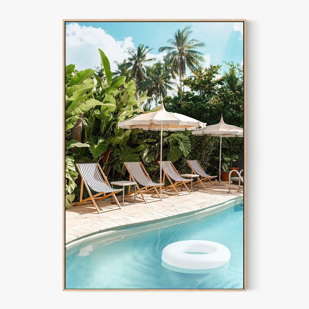 Poolside Paradise-by-Gal Pittel-wall-art-print-canvas-poster-framed-Gioia
