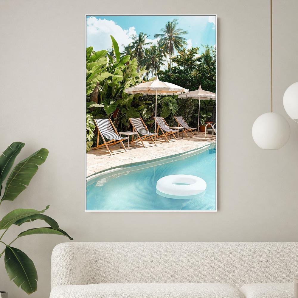 Poolside Paradise-by-Gal Pittel-wall-art-print-canvas-poster-framed-Gioia