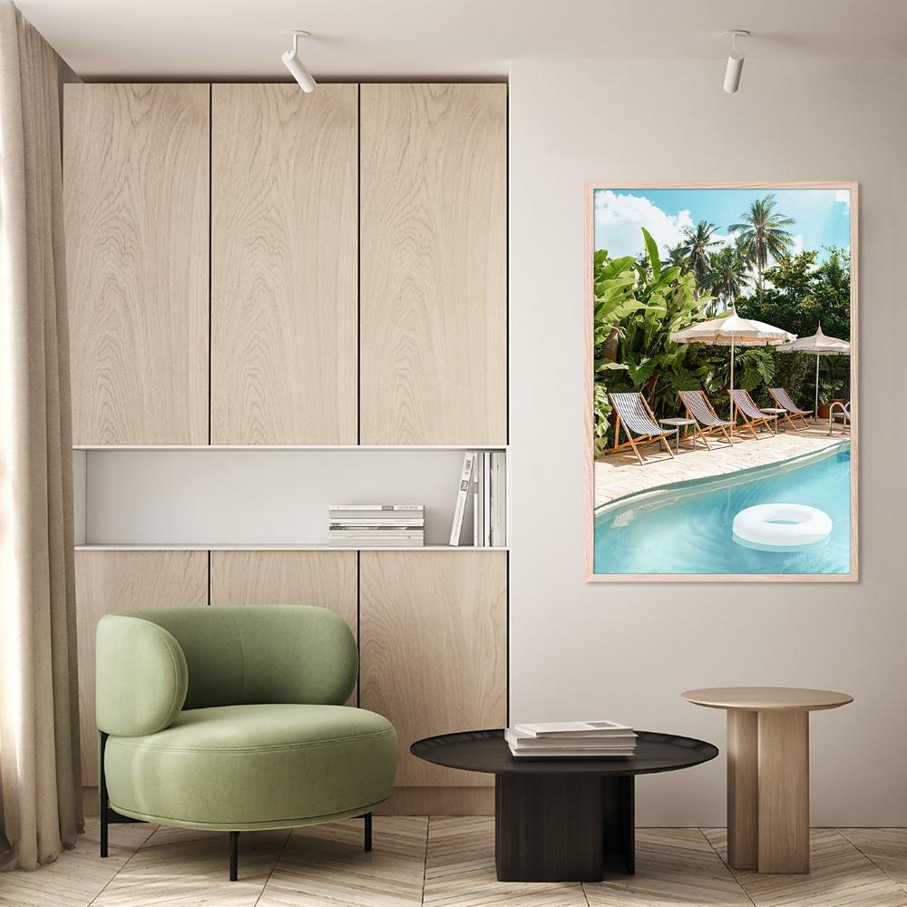 Poolside Paradise-by-Gal Pittel-wall-art-print-canvas-poster-framed-Gioia