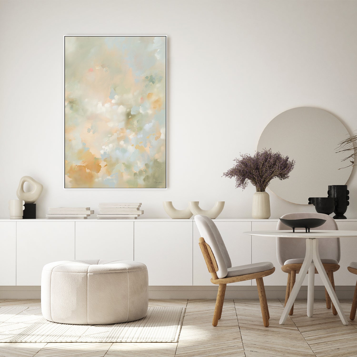 Powder Blue Bouquet-by-Maggie Sackmann-wall-art-print-canvas-poster-framed-Gioia