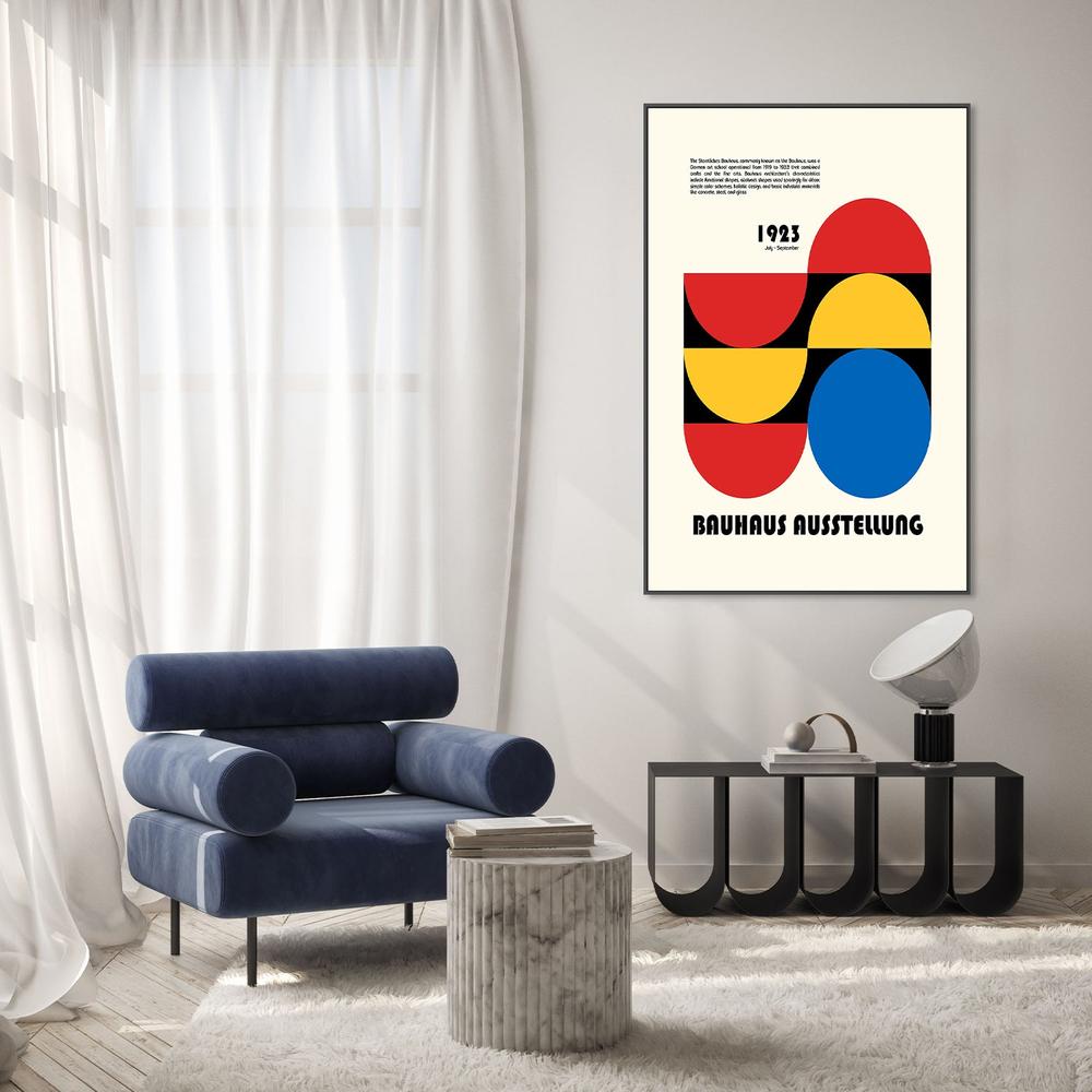 Primary Colors Bauhaus Abstract-by-Retrodrome-wall-art-print-canvas-poster-framed-Gioia