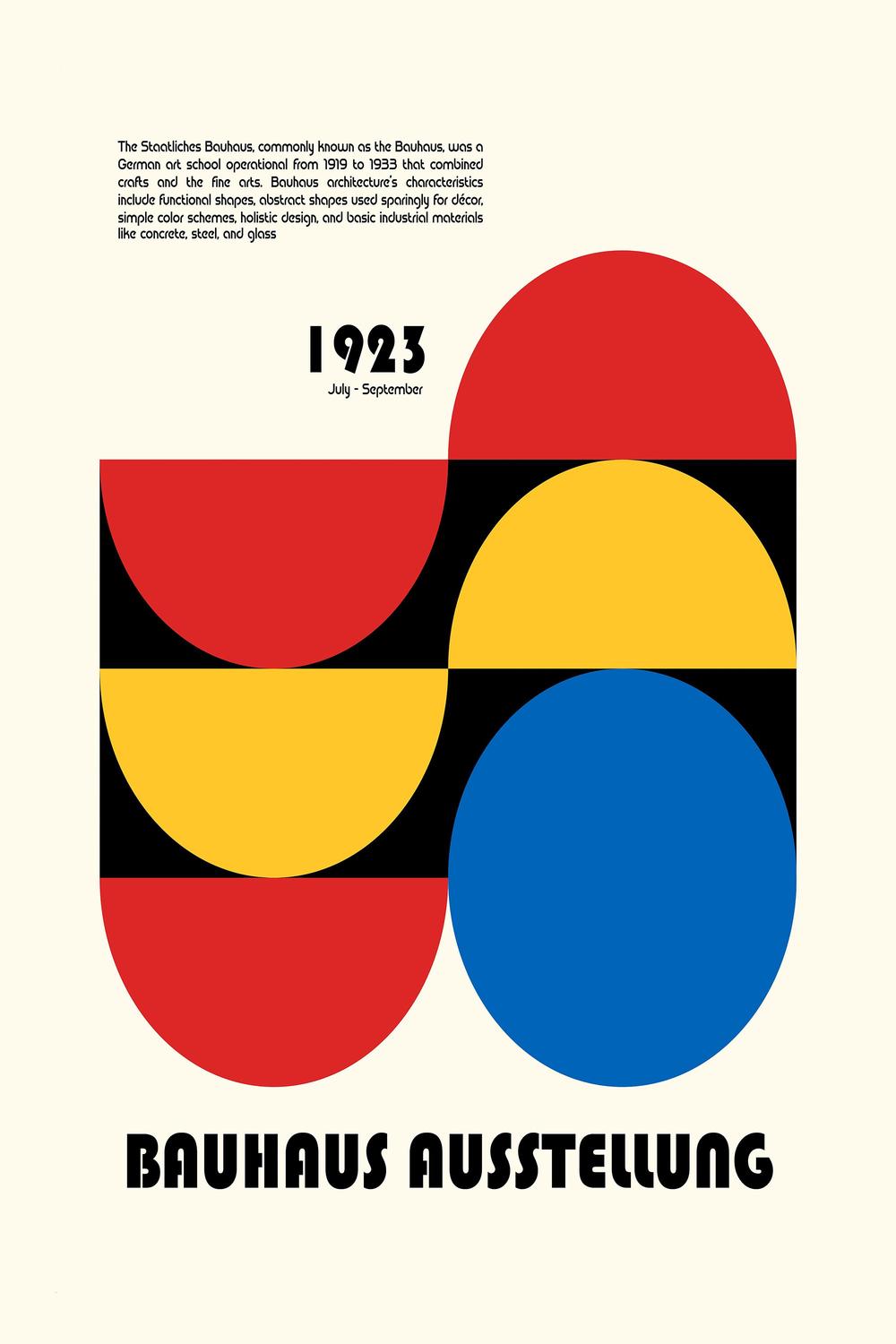 Primary Colors Bauhaus Abstract-by-Retrodrome-wall-art-print-canvas-poster-framed-Gioia