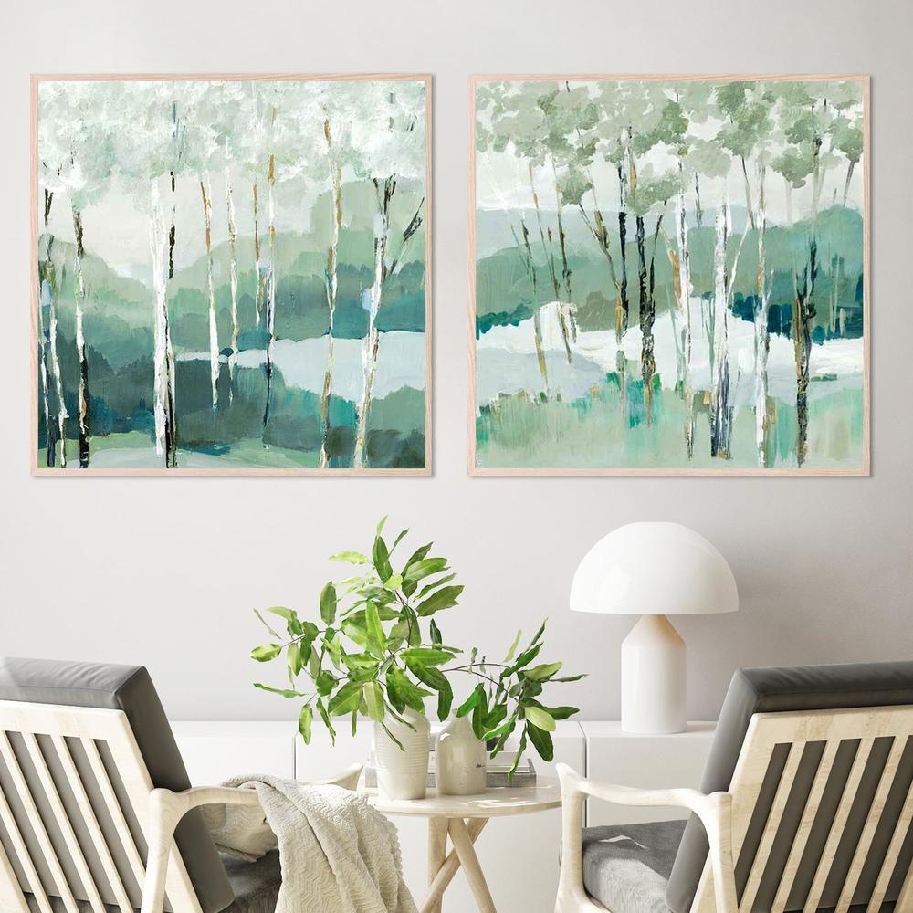 Quiet Birch Forest & Quiet Birch Forest I , Set Of 2-by-Lera-wall-art-print-canvas-poster-framed-Gioia