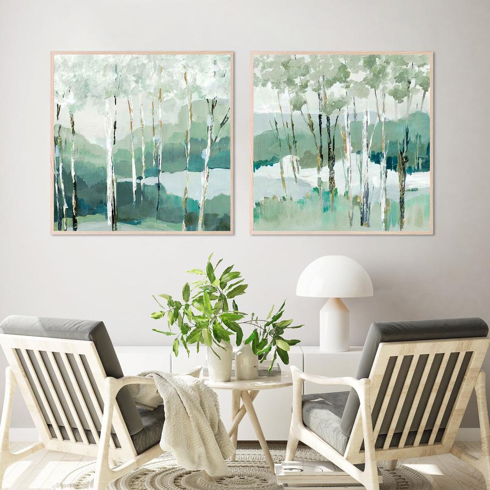 Quiet Birch Forest & Quiet Birch Forest I , Set Of 2-by-Lera-wall-art-print-canvas-poster-framed-Gioia