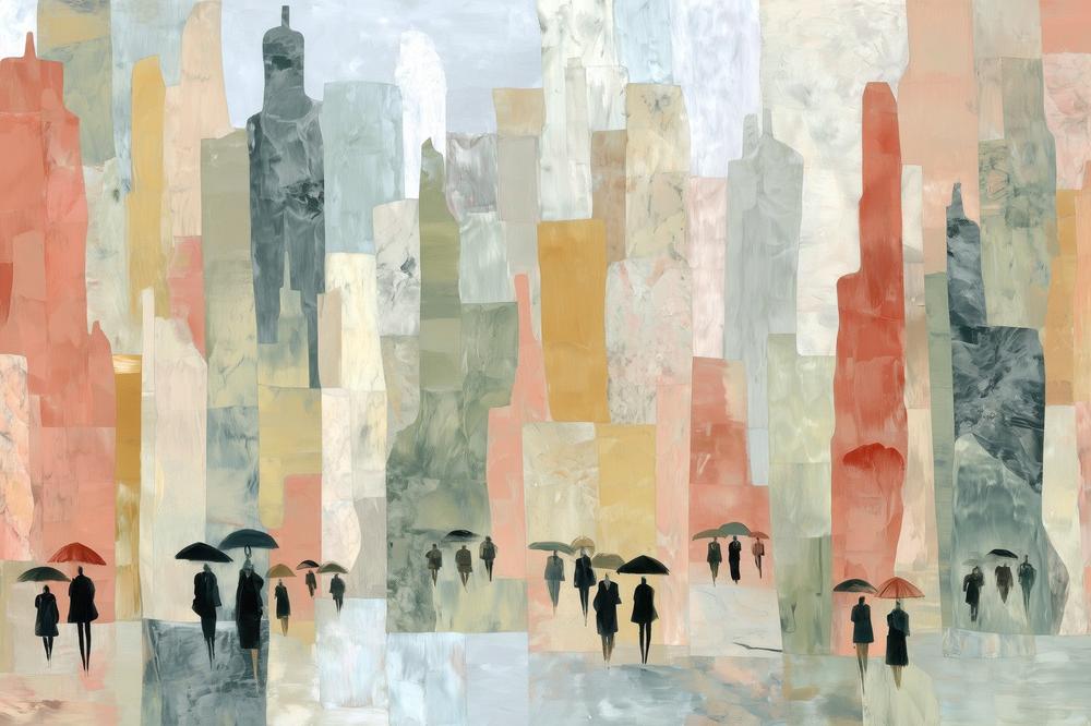 Rainy City Streets-by-Chromatic Storm Studio-wall-art-print-canvas-poster-framed-Gioia