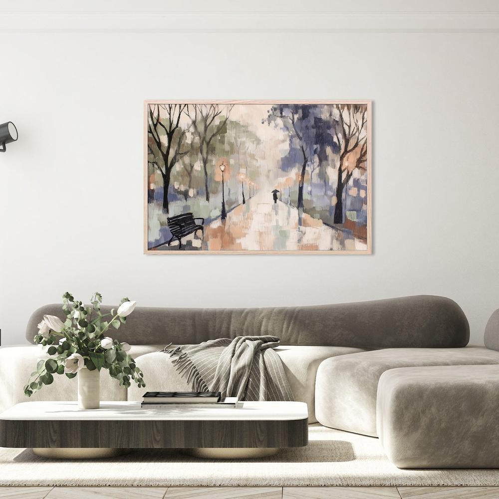 Rainy Day Park Stroll-by-Jordão de Abreu-wall-art-print-canvas-poster-framed-Gioia